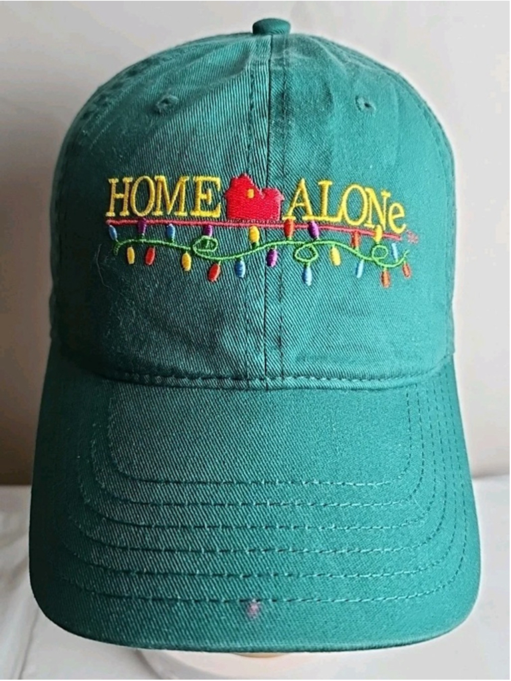Home Alone Christmas Movie Green Embroidered Strapback Adjustable Hat Green NWT